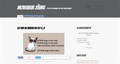 Desktop Screenshot of monsieurzebre.com